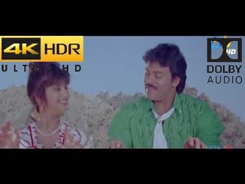 Goom Goomainchu 4K FULL Video Song DOLBY AUDIO |Kodama Simham |Chiranjeevi, Sonam, Radha