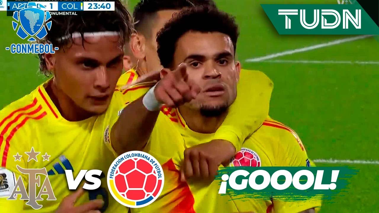 ¡GOOOL de Luis Díaz que pone el 1-0 | Argentina vs Colombia | Eliminatoria CONMEBOL  J16 2025 | TUDN