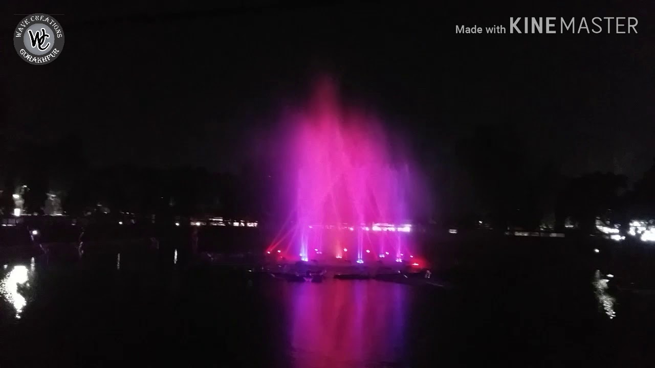 Gorakhnath laser light show || water laser light show in gorakhnath temple || water light show