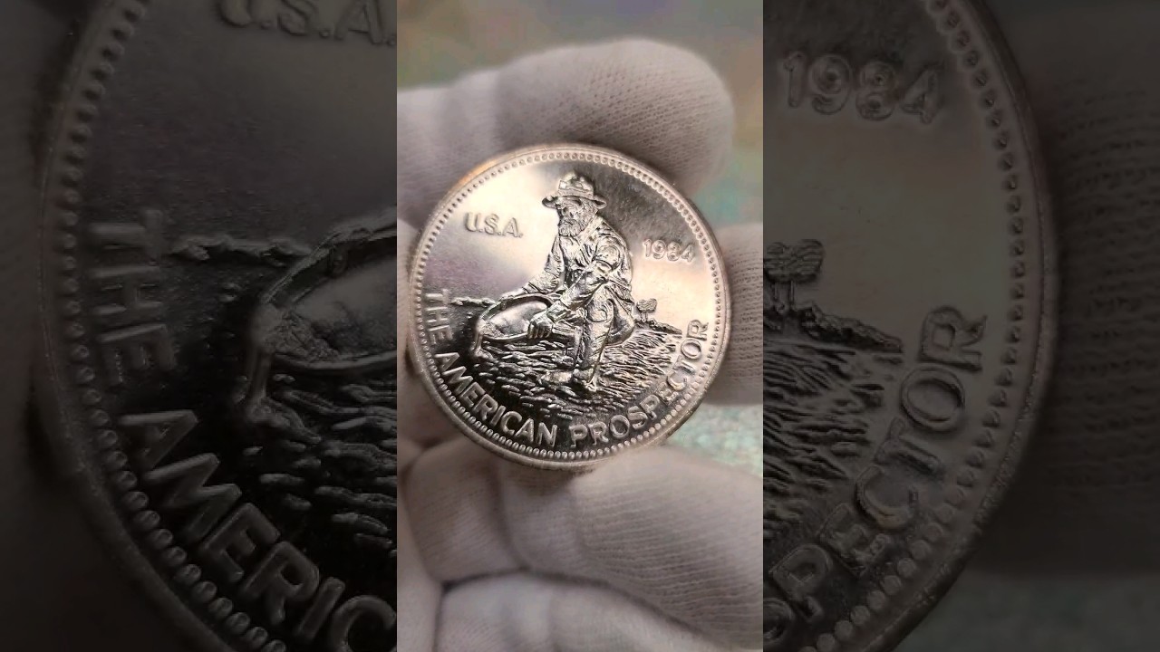 Gorgeous 1984 Engelhard Silver Prospector Round: It's A Keeper! #engelhard