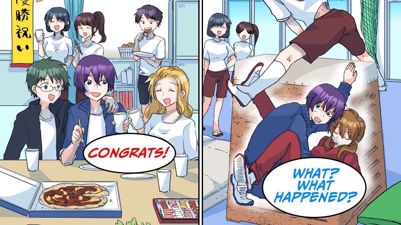 Got trapped inside a vaulting box with a junior girl… [Manga Dub]