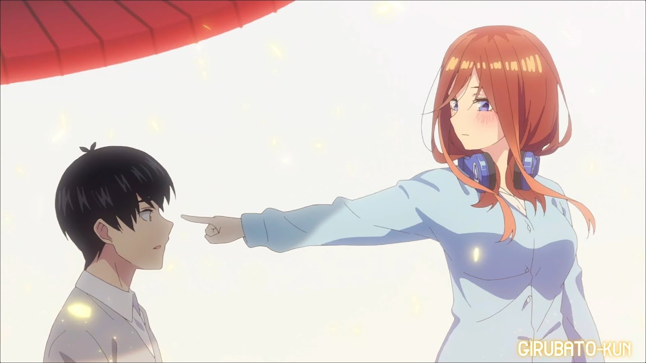 Gotoubun no Hanayome: Miku confessing to fuutarou!!