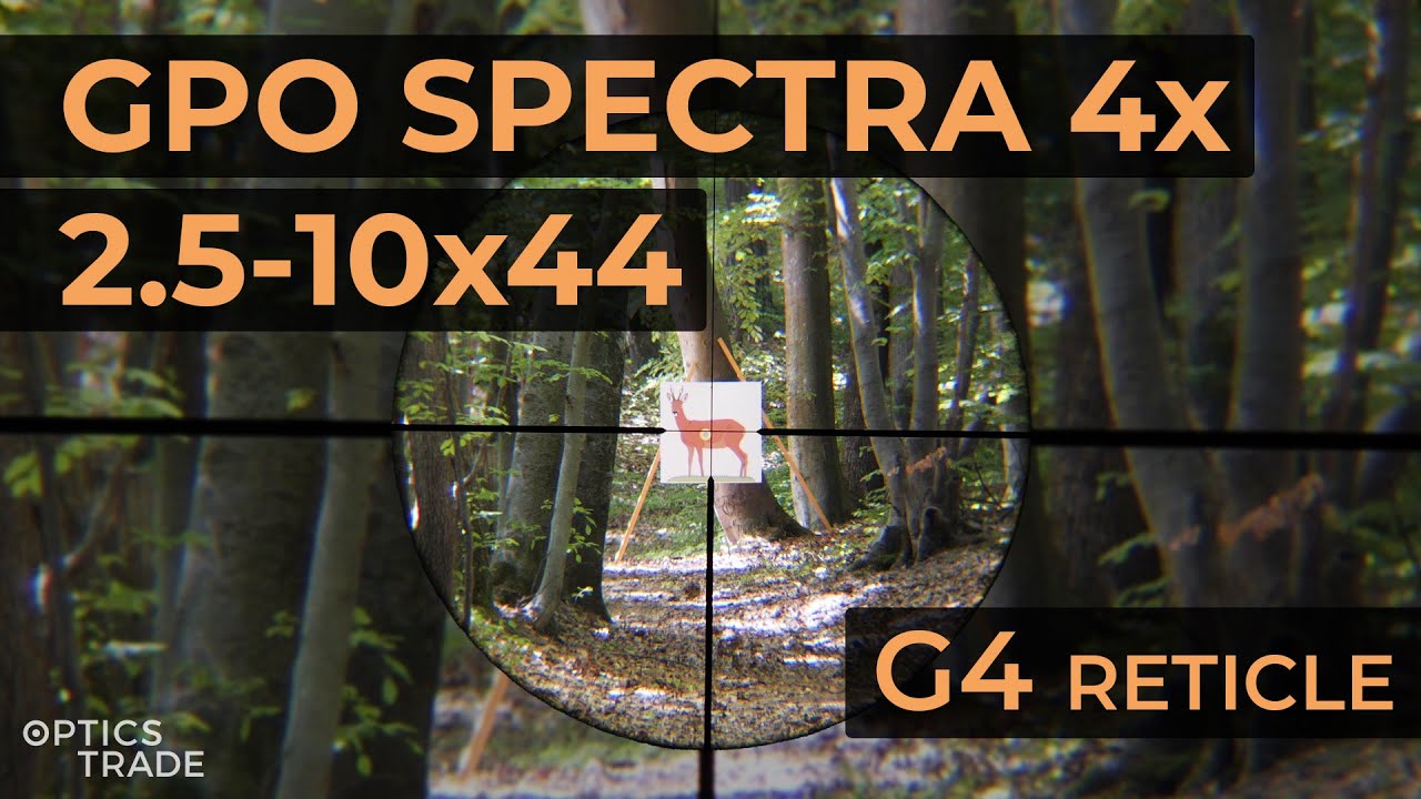 GPO SPECTRA 4x 2.5-10x44 Reticle G4 | Optics Trade Reticle Subtensions