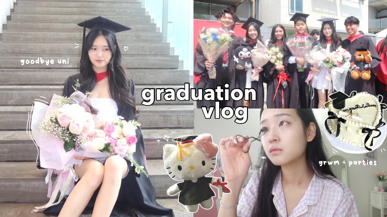 GRADUATION vlog🎓: goodbye university, grwm, ceremony, feeling emotional, grad parties, packing