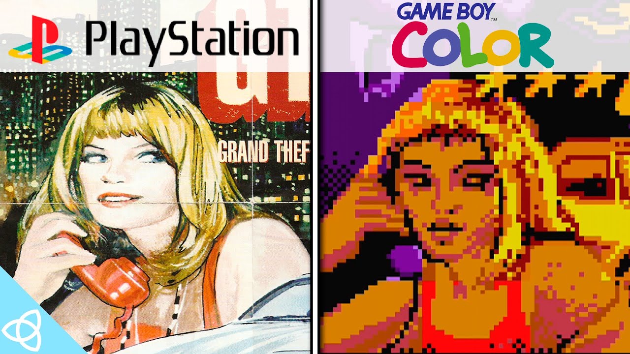 Grand Theft Auto (GTA 1) - Game Boy Color vs. Playstation | Side by Side