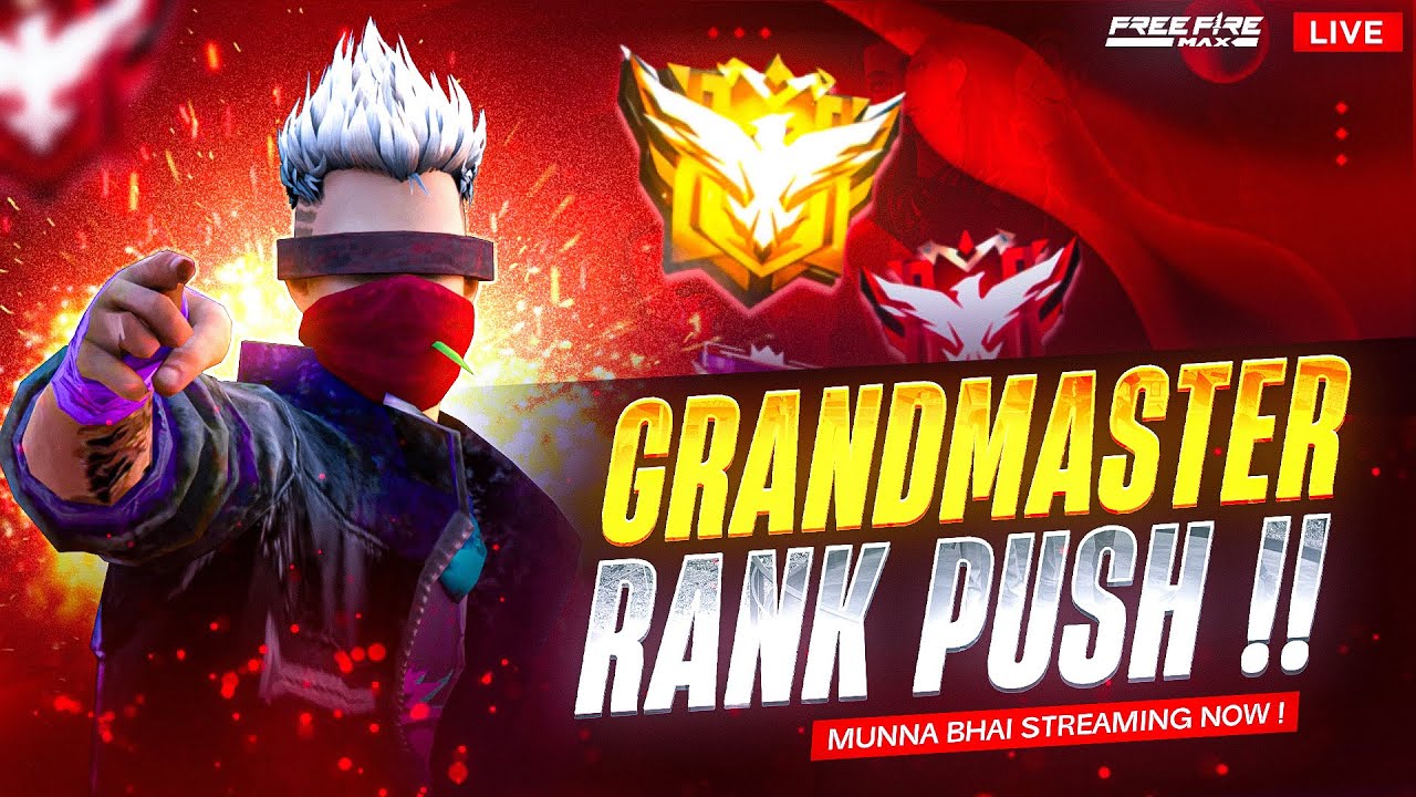 Grandmaster Live Rank Push Free Fire Telugu  - Munna Bhai is Live  - Telugu Gaming Live #MBG