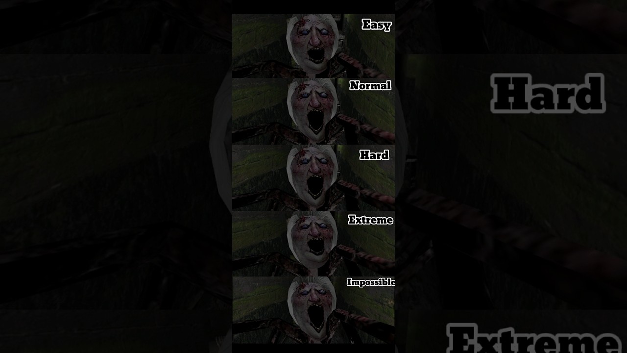 Granny Revamp ) Easy Vs Normal Vs Hard Vs Extreme Vs Impossible