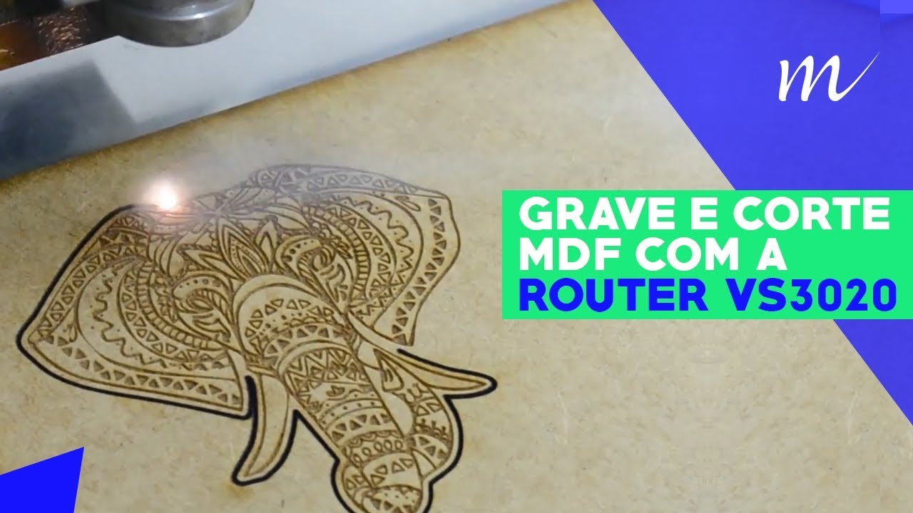 Gravação e Corte em MDF com a Router Laser VS3020 Visutec