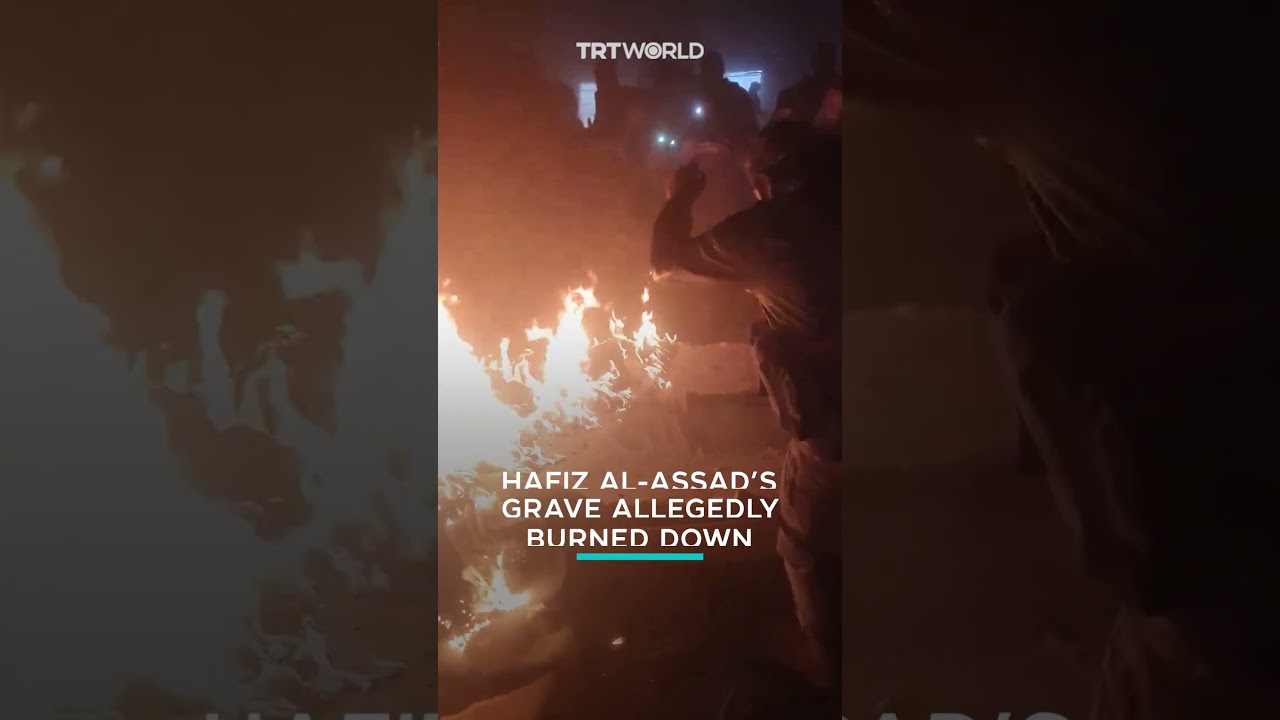 Grave of Hafez al-Assad, father of Bashar al-Assad, allegedly set on fire