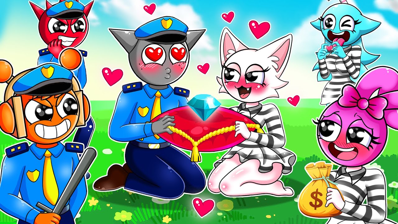 Gray the Cop Falls in Love with Thief Wenda in Jail! | Incredibox Sprunki Animation