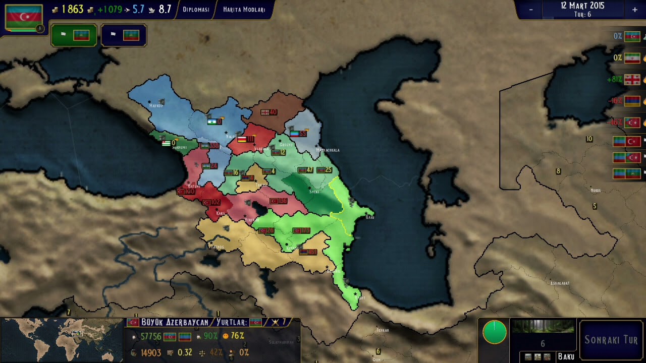 Great Caucasus War - AOH2 timelapse (Conquerors 1.5.1 old video)