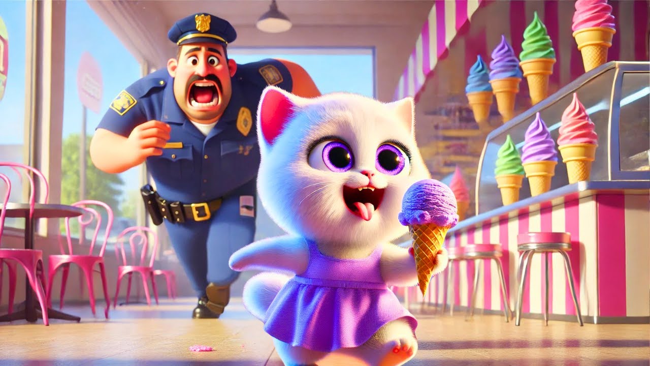 Greedy Kitten! Daring to Steal Its Favorite Ice Cream! 🍦🐱#ai #story #cat #aicat