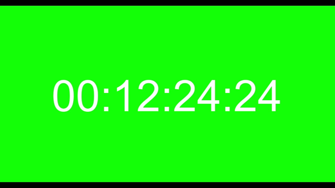 Green - 2 Hour Timer - 2 Hour Counter - 2 Hour Timecode