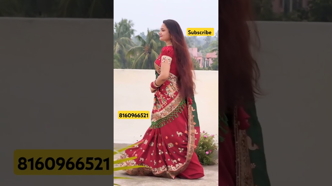Green Marooun Patola saree For Weding pooja #festival #patolasarees #saree #karvachauth #dulhan