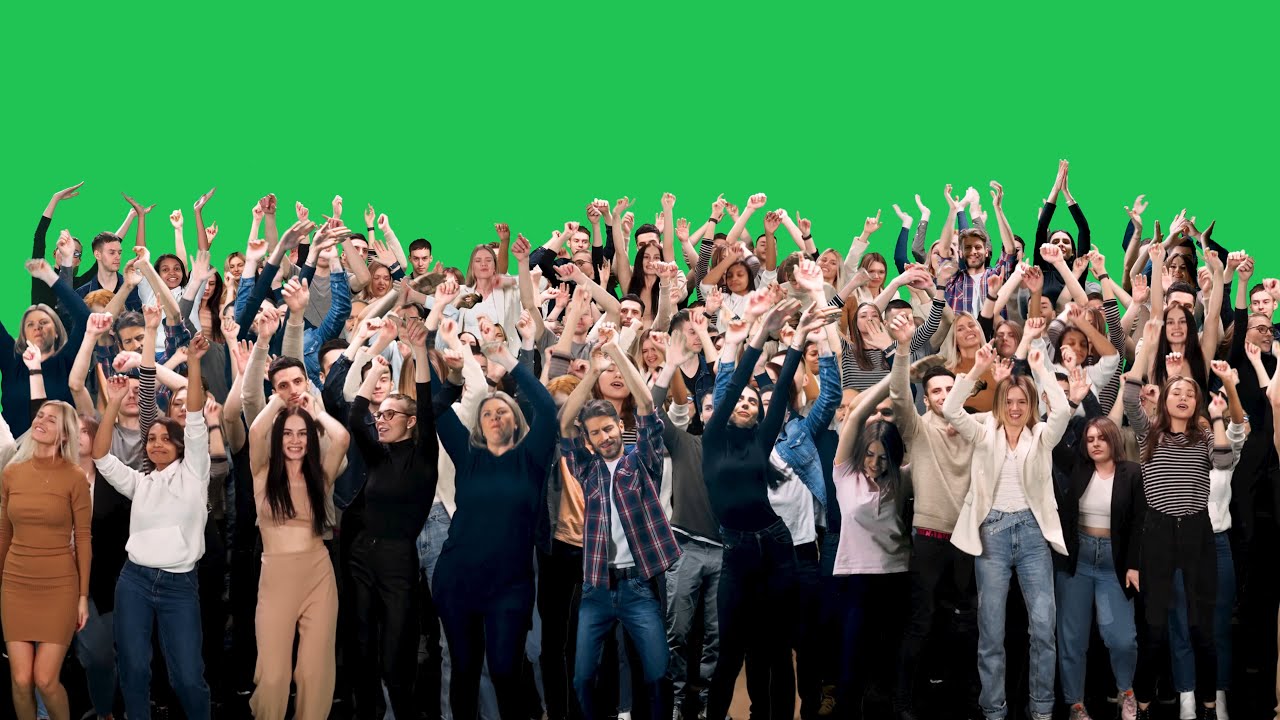 Green Screen Crowd Dancing | No Copyright Free 4K Video Download