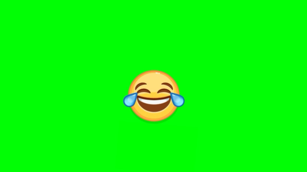 GREEN SCREEN LAUGHING EMOJI 3D WITH ANIMATION