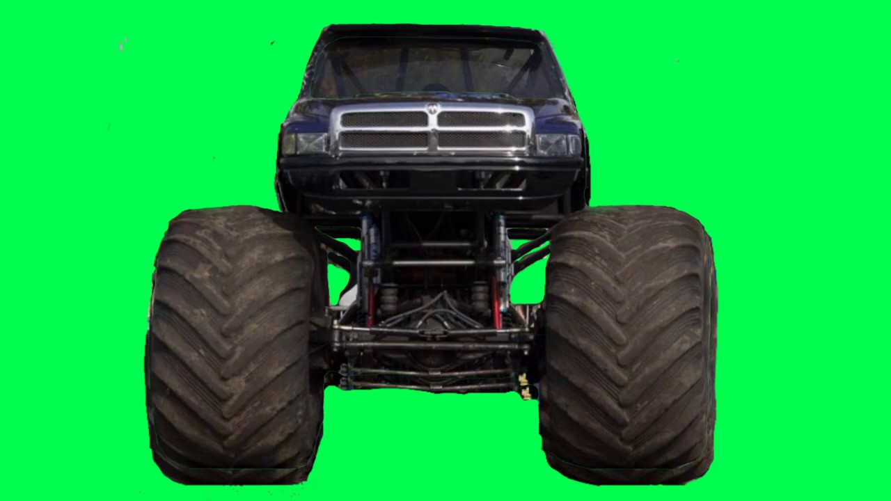 Green screen monster truck