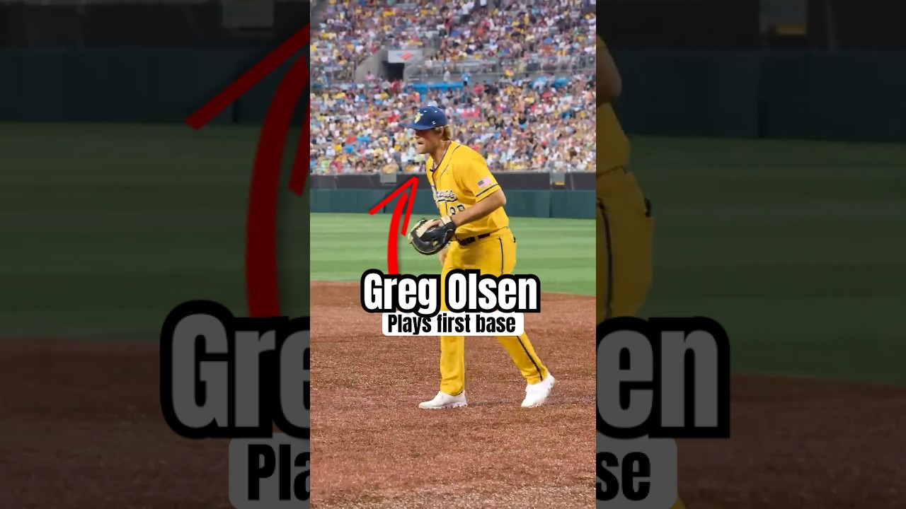 Greg Olsen Plays 1st Base for Savannah Bananas #shortsfeed#carolinapanthers#baseball#mlb#micdup