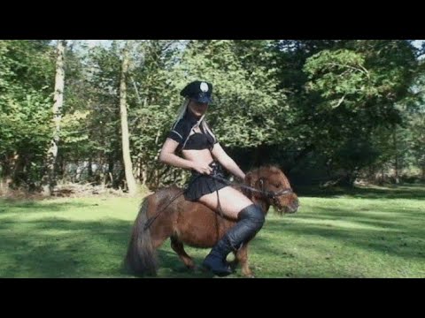 Grils big small pony rides