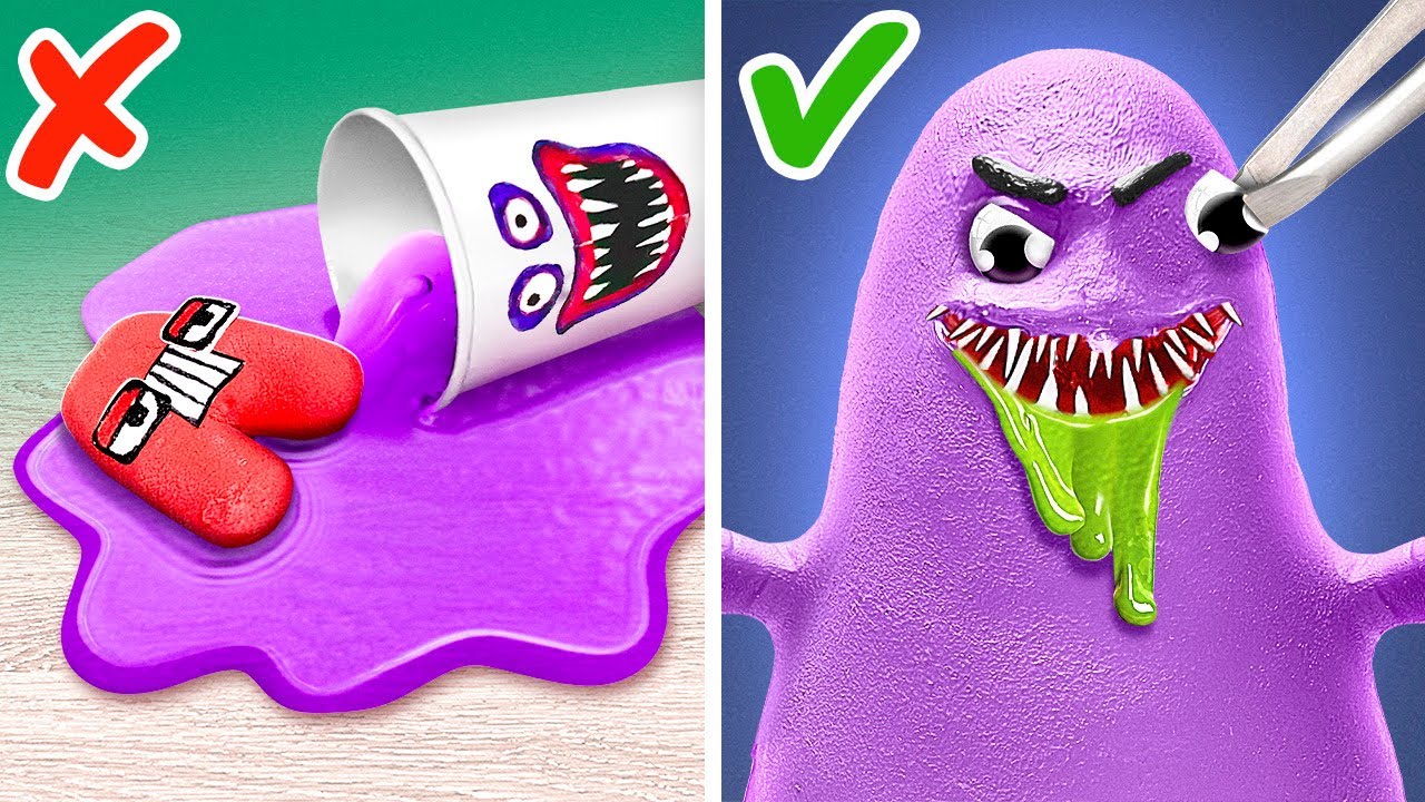 Grimace Monster From Alphabet Lore 🎃 *Genius Food Hacks And DIY Halloween Treats*