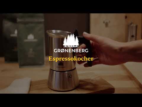 Grønenberg Edelstahl Espressokocher | Induktion geeigneter Mokkakocher