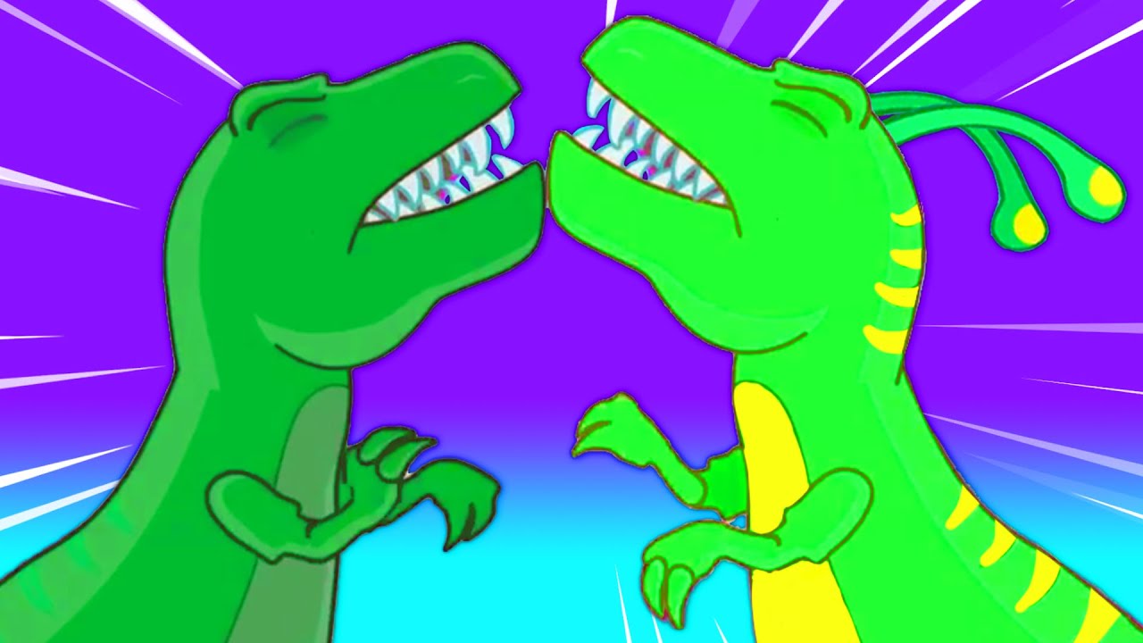 Groovy The Martian go to Jurassic World to save a dinosaur egg from a t-rex Episode & Nursery Rhyme