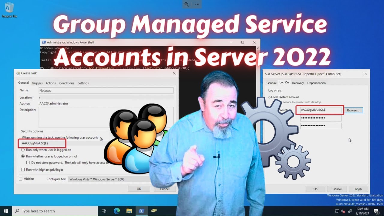 Group Managed Service Accounts in Server 2022