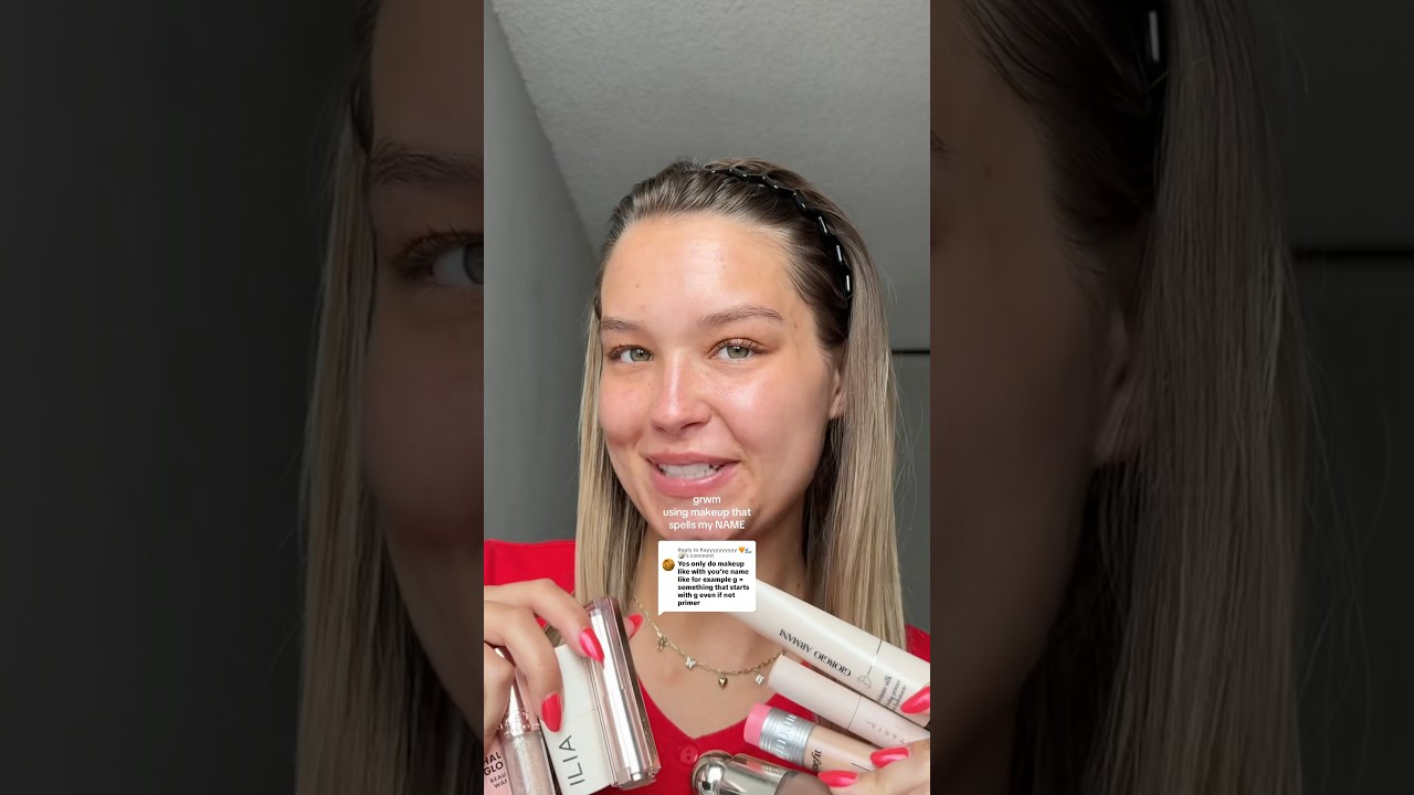 grwm spelling my NAME in makeup! #makeupchallenge #makeup #makeuproutine
