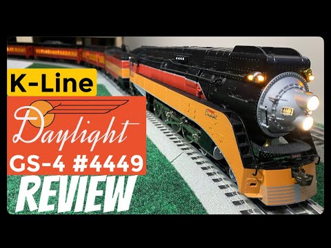 GS-4 “Daylight” #4449 and Passenger Cars!!  A K-Line Masterpiece!  O-Gauge Trains