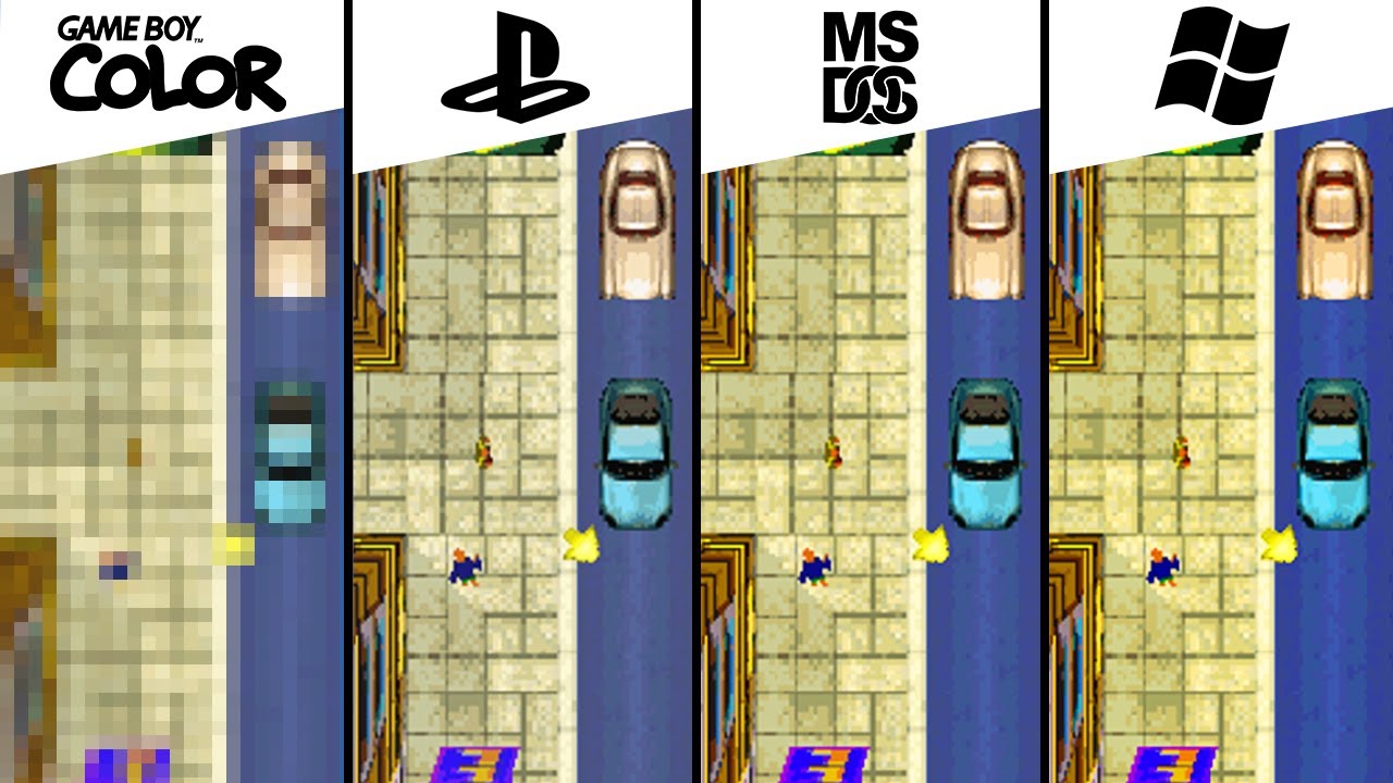 GTA 1 (1997) PlayStation 1 vs PC vs DOS vs Game Boy Color (Which One is Better!)