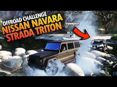 GTA 5 NISSAN NAVARA VS STRADA TRITON 4x4 OFFROAD CHALLENGE!!!