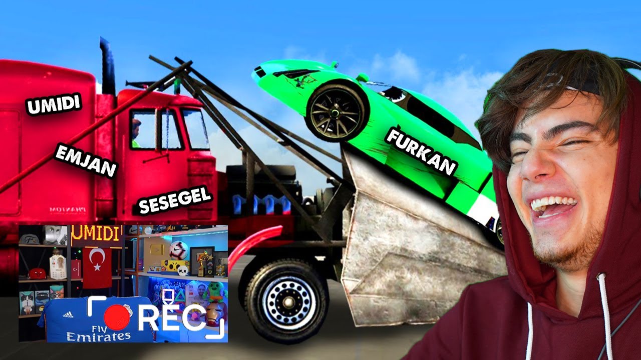 GTA 5 Online Ekip - MEGA TIR VS ROKET ARABA ! ÜMİDİ VİDEOYU TERK ETTİ !