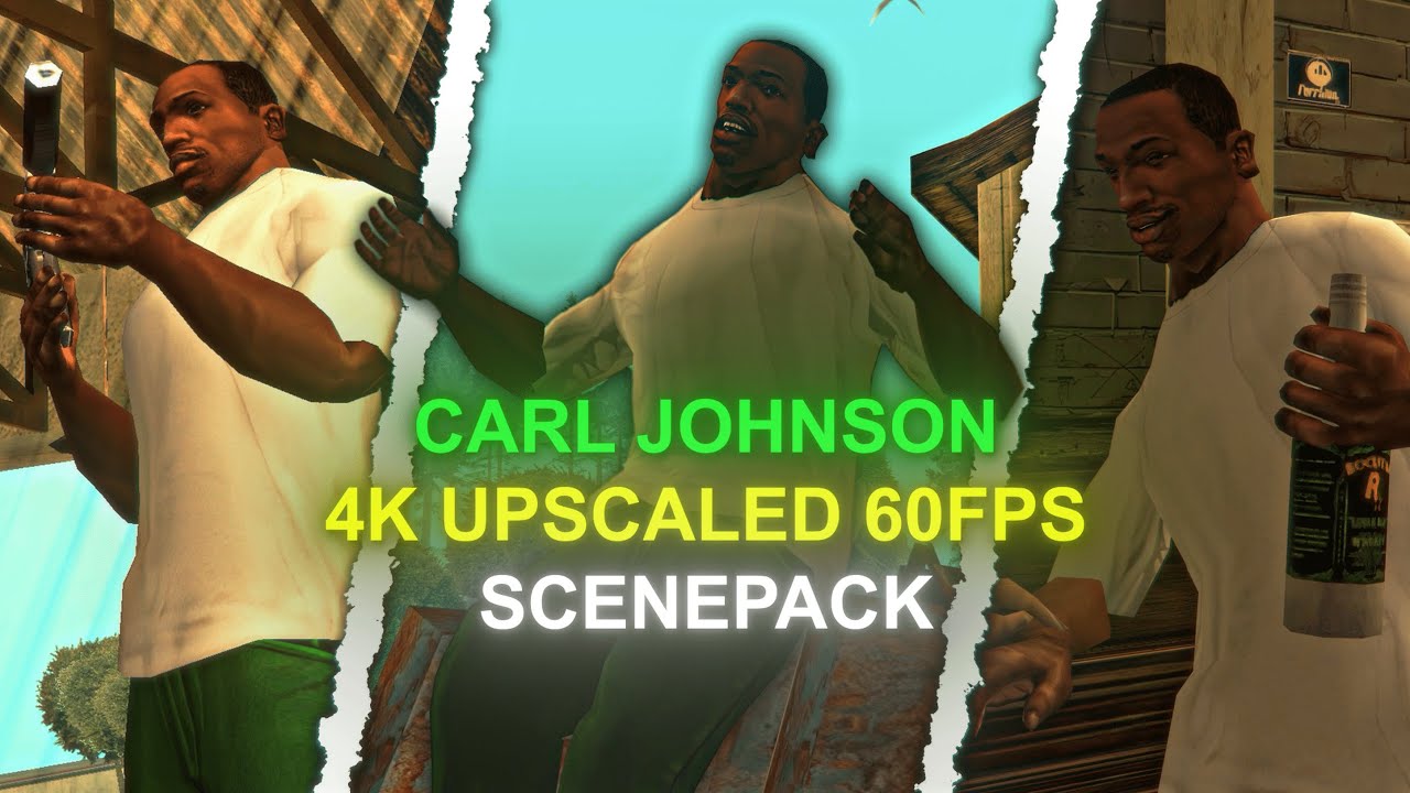 GTA SA Carl Johnson Scenepack [4K Upscaled 60FPS]