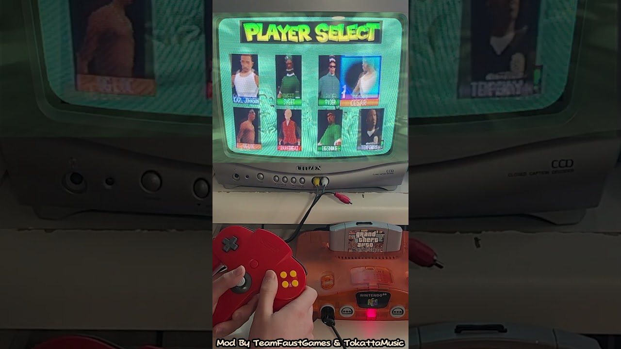 GTA San Andreas Characters In Mario Kart 64 (Real N64 Capture)