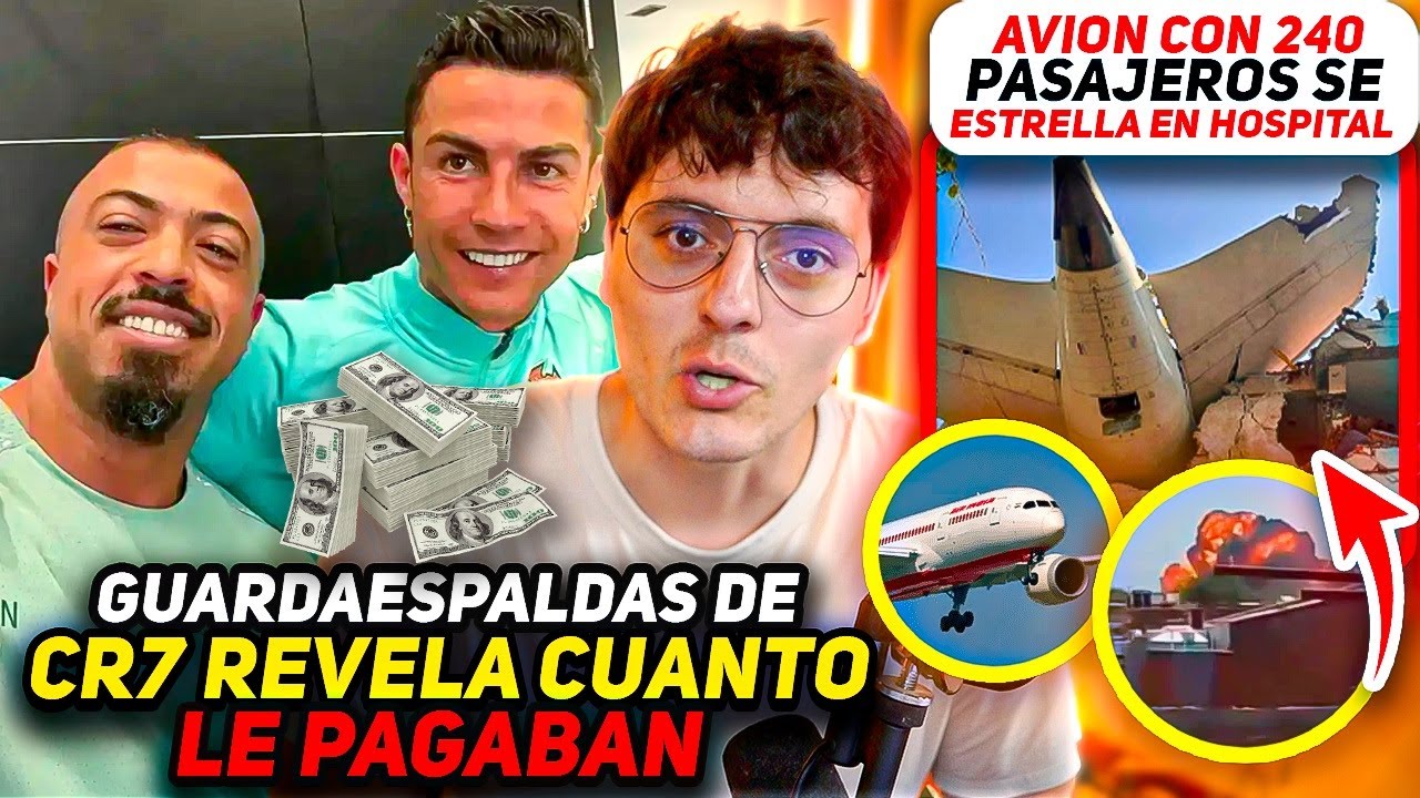 Guardaespaldas de CR7 revela cuanto le Pagaban-Avion con 240 Pasajeros se Estrella en Hospital