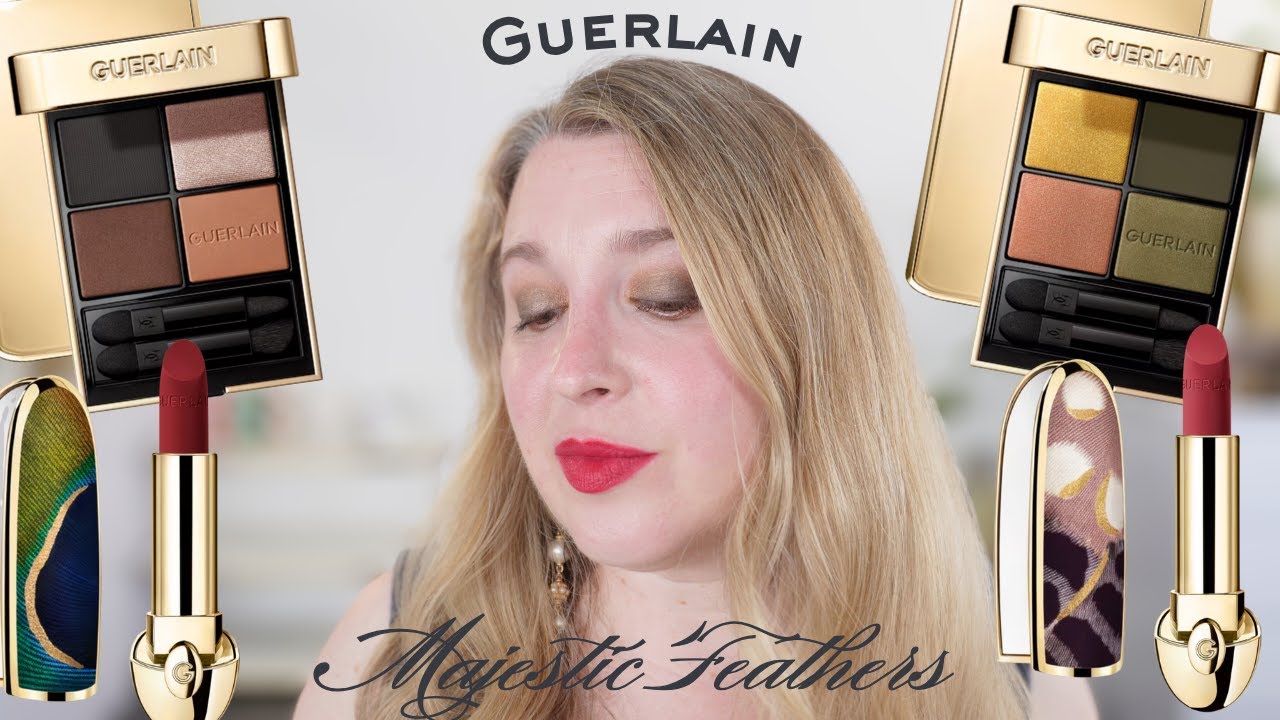 GUERLAIN Majestic Feathers Collection: Birdy Beige, Emerald Feather, Le Rose Rouge, Le Prune Magenta