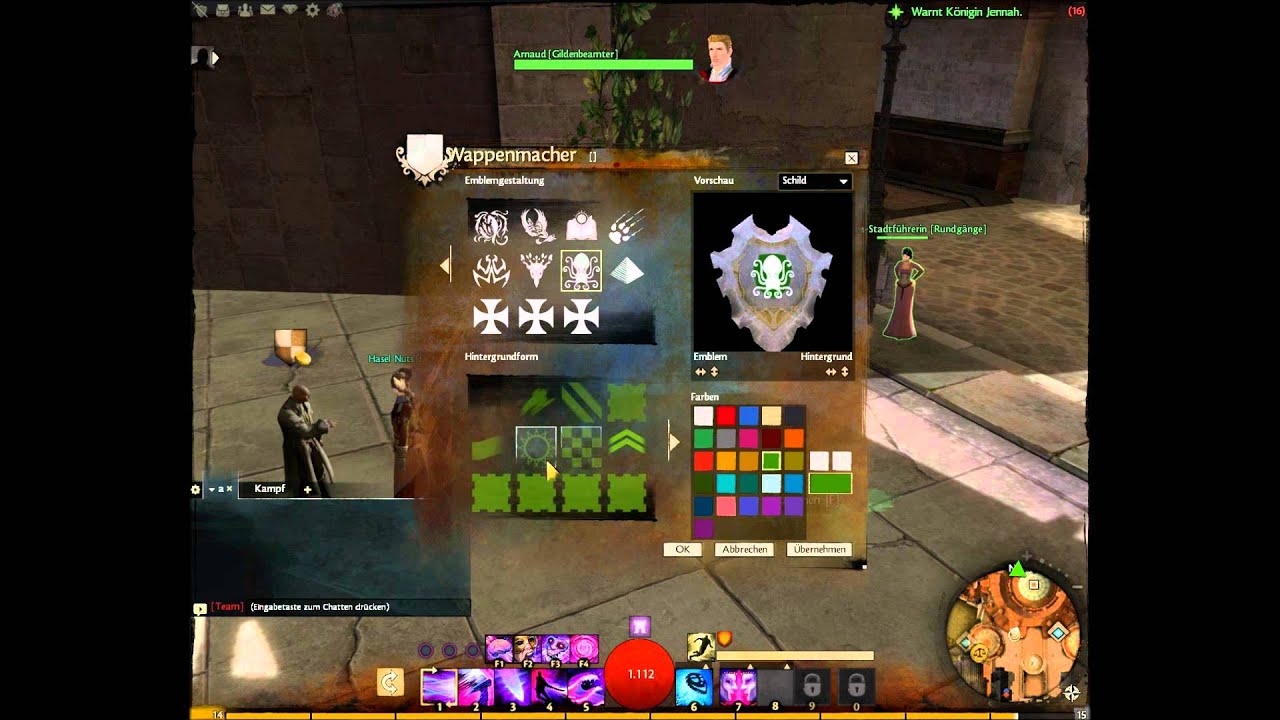 Guild Wars 2 Gildenwappen erstellen / Optionen