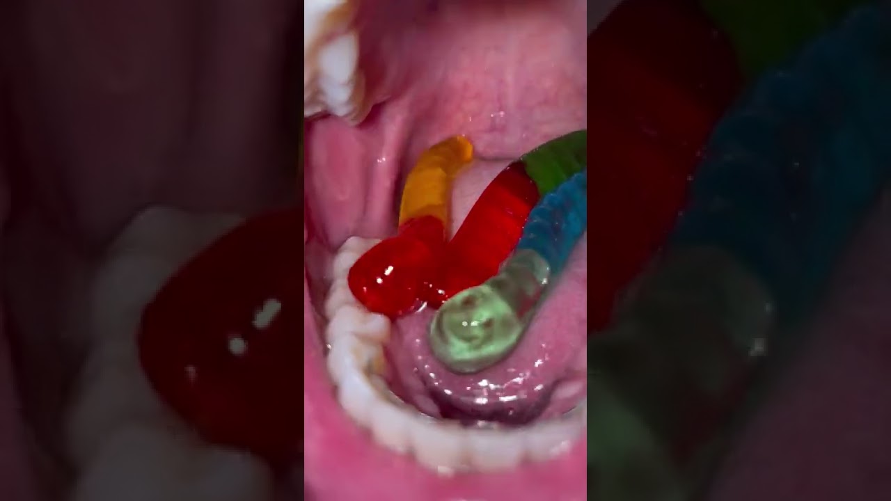 Gulping Lots of Gummy Worms and Bears + Burps