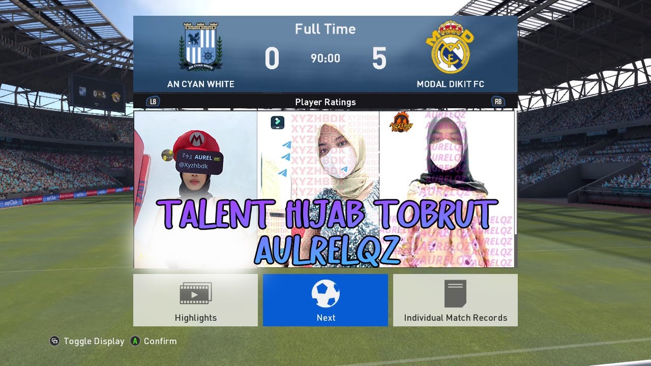 Gulung musuh  5 - 0 aurelqz talent hijab to the brut