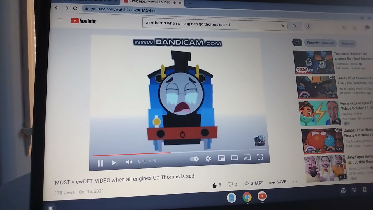 gumball's reaction to A.E.G. Thomas crying
