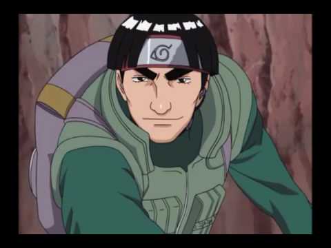 guy sensei and neji staredown  English dub