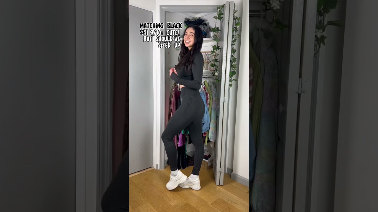 GYMSHARK TRY-ON HAUL!! 💙Blue or Black🖤?🤔 Clothes in description! #gymshark #tryonhaul #gymlover