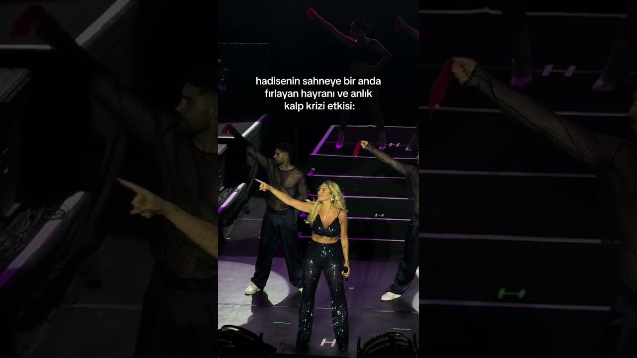 HADİSE'İN HAYRANI BİR ANDA SAHNEYE ATLADI