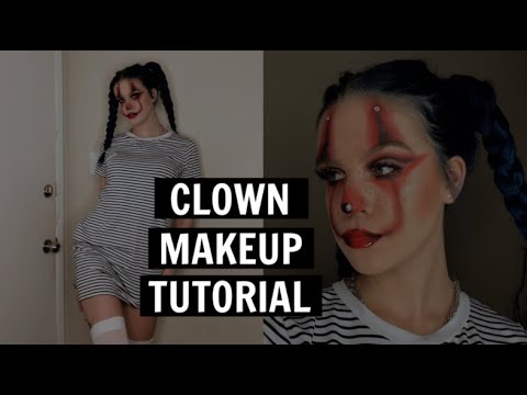 HALLOWEEN CLOWN MAKEUP TUTORIAL | omgitstaylor