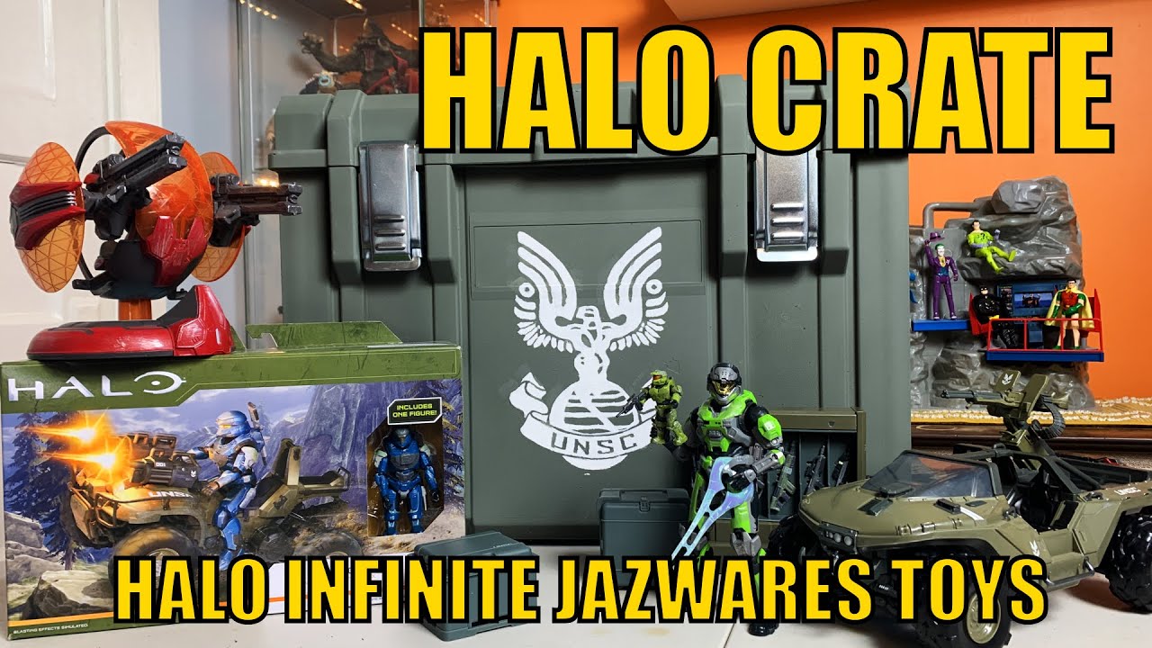 Halo Infinite | UNSC Crate | Jazwares 4-inch World of Halo Toys | Custom Action Figure Storage