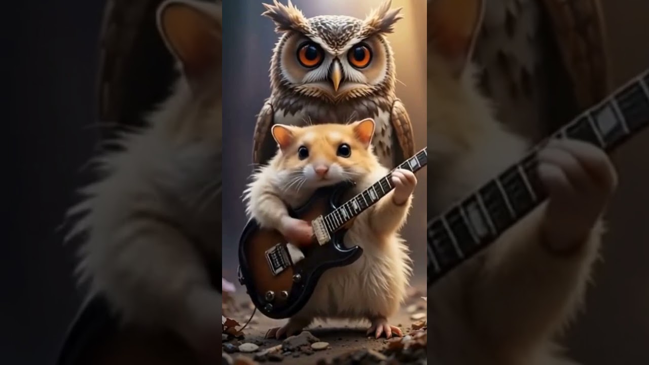 Hamster Shreds on Guitar | | Owl Headbangs in Shades