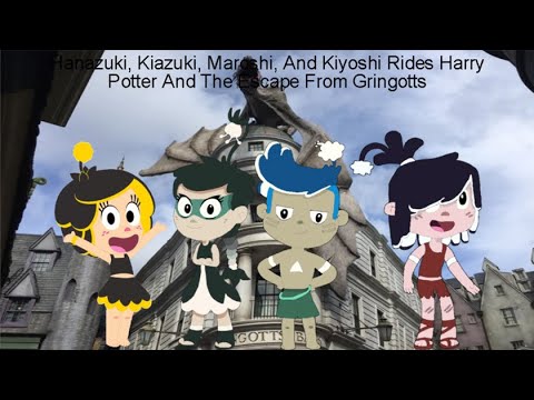 Hanazuki, Kiazuki, Maroshi, And Kiyoshi Rides Harry Potter And The Escape From Gringotts