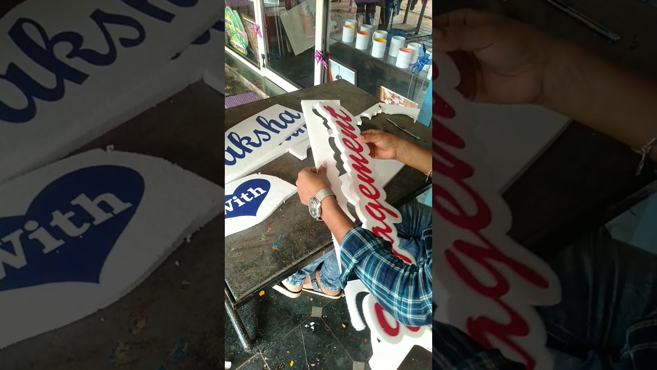hand made thermocol cutting