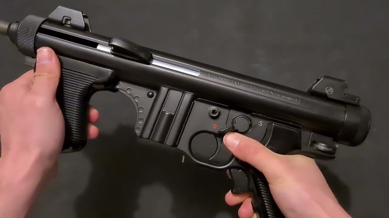 handling asmr: Full auto Beretta M12S 9mm smg