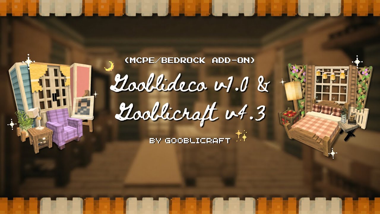 Hands Down ✨THE BEST✨ Furniture/Building Addon for MCPE/Bedrock 1.21+ (Gooblideco & Gooblicraft)